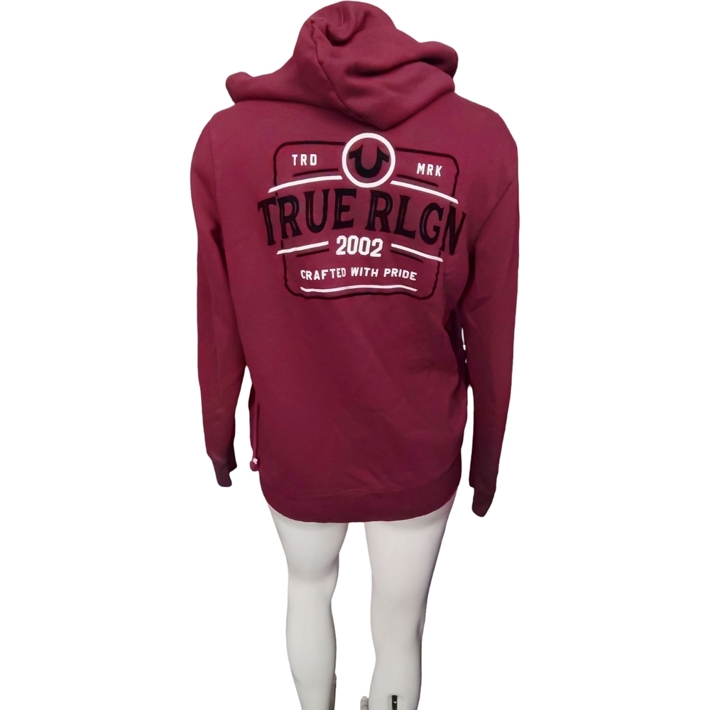 True Religion Woman's Maroon Zip-Up Hoodie